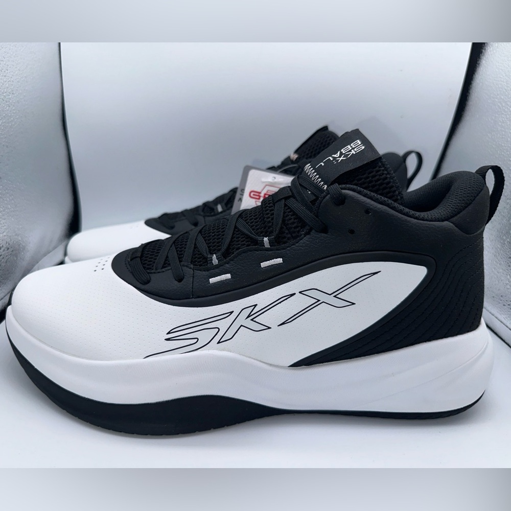 Skechers SKX Basketball Sneakers Men's 11 League Shoes White Black Athletic